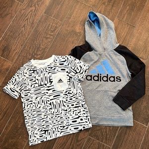 Adidas shirt and sweatshirt